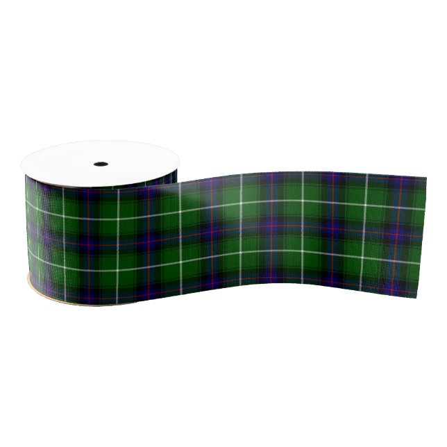 MacDonald Tartan grün kariert Ripsband (Spule)
