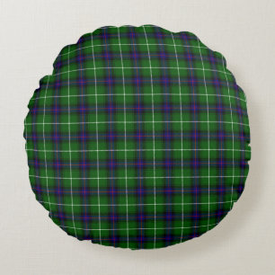 MacDonald Tartan grün kariert Rundes Kissen