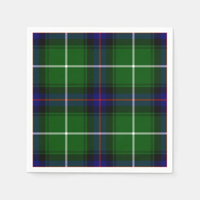 MacDonald Tartan grün kariert Serviette (Vorderseite)