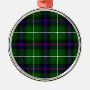 MacDonald Tartan grün kariert Silbernes Ornament