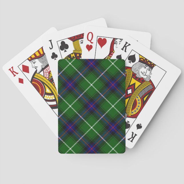 MacDonald Tartan grün kariert Spielkarten (Rückseite)