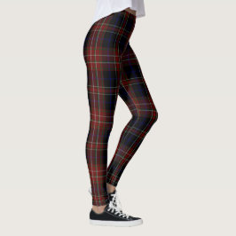 MacDonald Tartan Karierte Schwarze Rote Leggings