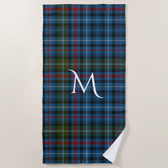 MacDonald Tartan Kariertes Mit Monogramm Badetuch (Vorderseite)