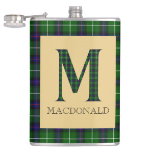 MacDonald Tartan Monogram M Flachmann