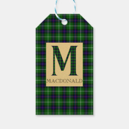 MacDonald Tartan Monogram M Geschenkanhänger