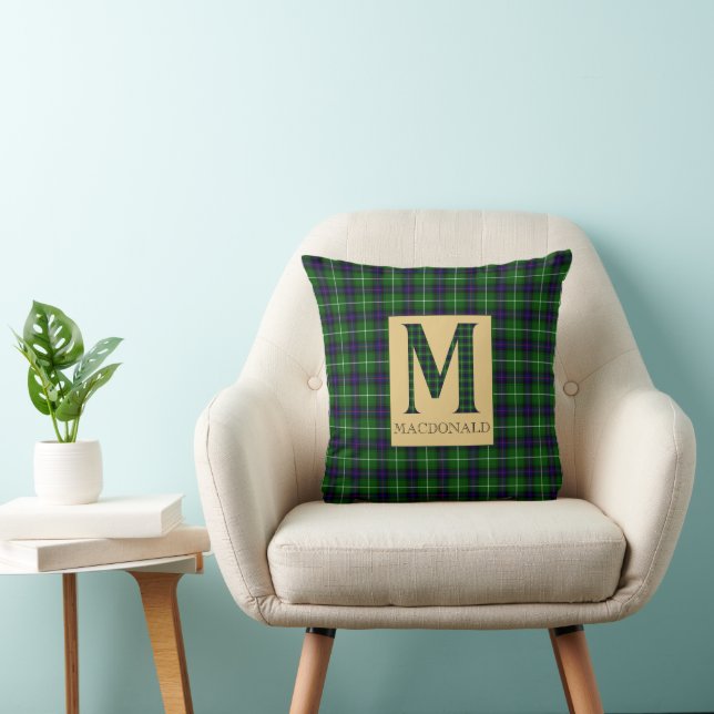 MacDonald Tartan Monogram M Kissen (Stuhl )