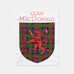 MacDonald Tartan Schottischer Karierter Lion Rampa Fleecedecke