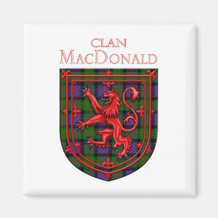 MacDonald Tartan Schottischer Karierter Lion Rampa Magnet
