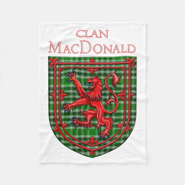 MacDonald von der Isles Ancient Tartan Fleecedecke (Vorderseite)