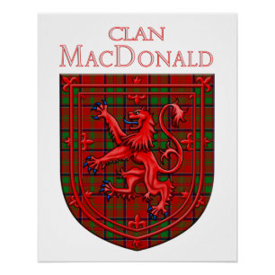 MacDonald von Glencoe Tartan Scottish Kariert Poster
