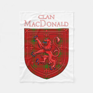 MacDonald von Sleat Tartan Scottish Kariert Lion R Fleecedecke
