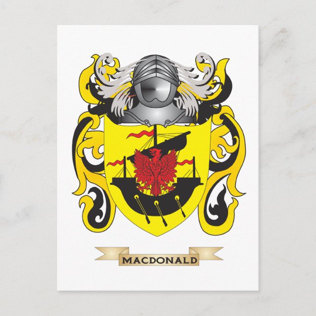 MacDonald-Wappen (Familienwappen) Postkarte (Vorderseite)