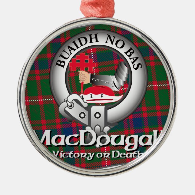 MacDougall Clan Silbernes Ornament (Vorne)