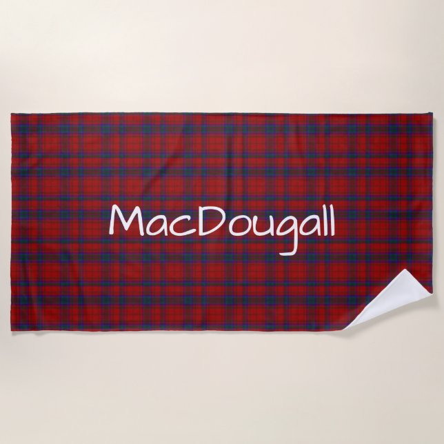 MacDougall Tartan Kariert Beach Handtuch (Vorderseite)
