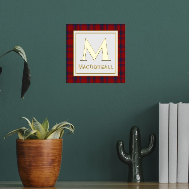 MacDougall Tartan Karierte Monogram Foil Prints Foliendrucke (In Situ (Wohnzimmer 2))