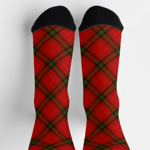 MacDougall-Tartan Rot Grün Karo Socken