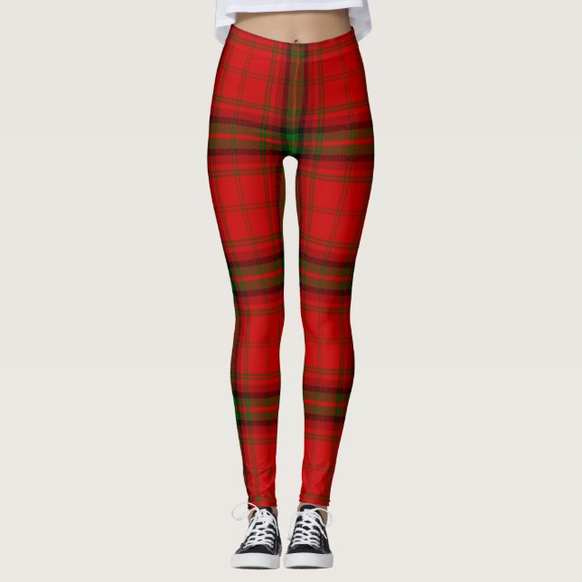 MacDougall Tartan rot kariert Leggings (Vorderseite)