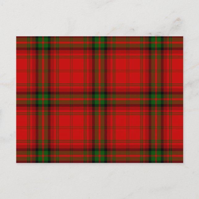 MacDougall Tartan rot kariert Postkarte (Vorderseite)