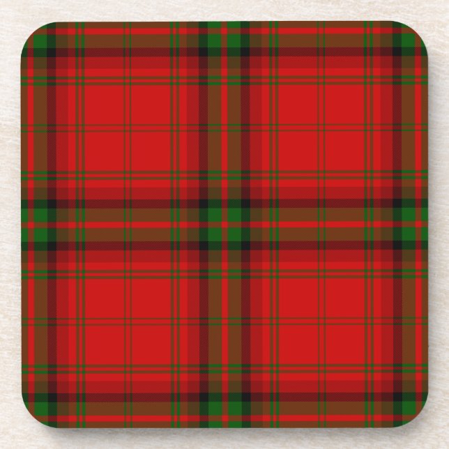 MacDougall Tartan rot kariert Untersetzer (Vorderseite)