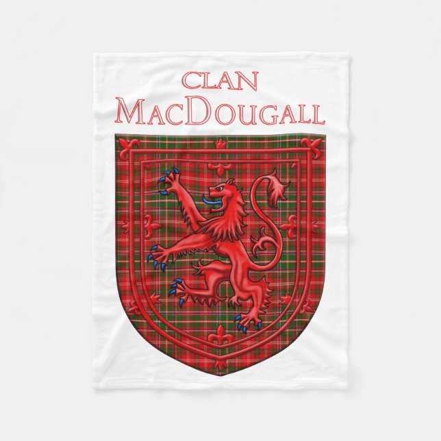 MacDougall Tartan Scottish Kariert Lion Rampant Fleecedecke (Vorderseite)