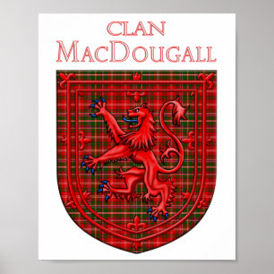 MacDougall Tartan Scottish Kariert Lion Rampant Poster