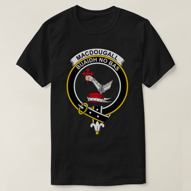 MacDougall Wappen Tartan Clan Scottish Clan 1 T-Shirt (Design vorne)