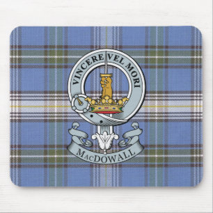 MacDowall Wappen + Tartan-Mausunterlage Mousepad