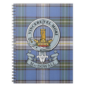 MacDowall Wappen + Tartan-Notizbuch Notizblock