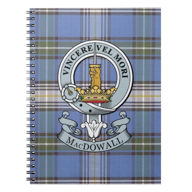 MacDowall Wappen + Tartan-Notizbuch Notizblock (Vorderseite)