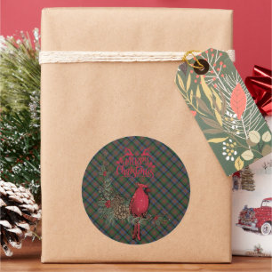 MacDuff Hunting Schottischer Tartan Weihnachten Runder Aufkleber