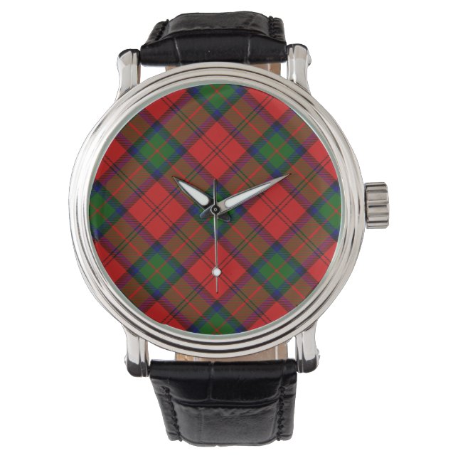 MacDuff Tartan rot kariert Armbanduhr (Vorderseite)