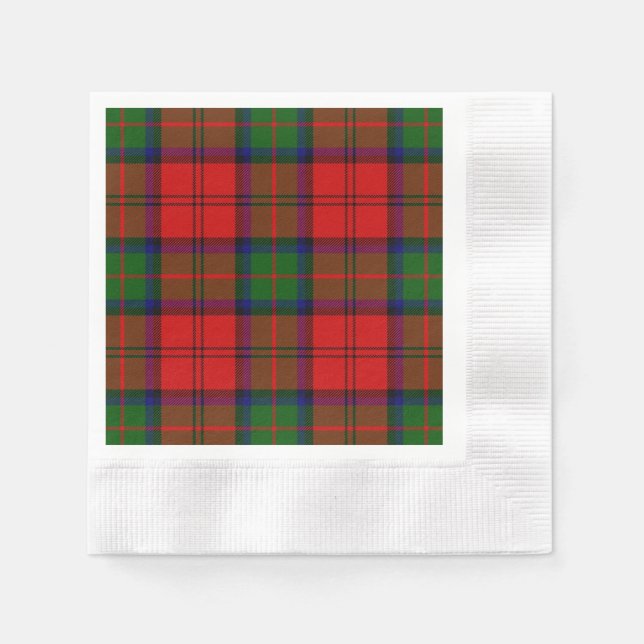 MacDuff Tartan rot kariert Serviette (Vorderseite)