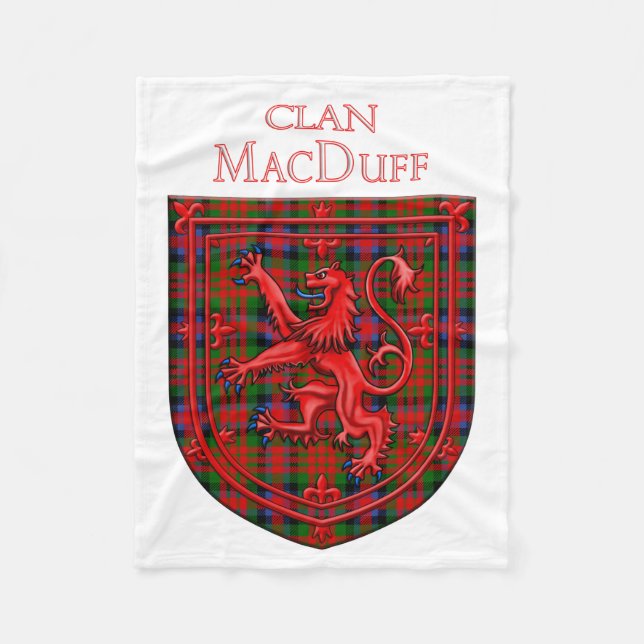 MacDuff Tartan Scottish Kariert Lion Rampant Fleecedecke (Vorderseite)