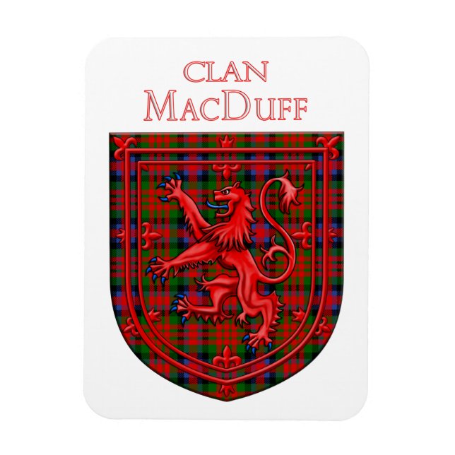 MacDuff Tartan Scottish Kariert Lion Rampant Magnet (Vertikal)
