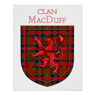 MacDuff Tartan Scottish Kariert Lion Rampant Poster