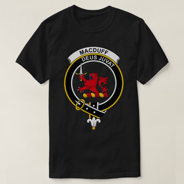 MacDuff Wappen Tartan Clan Scottish Clan T-Shirt (Design vorne)