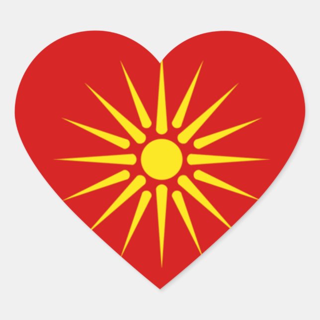 Macedonian Sun Sticker (Vorderseite)