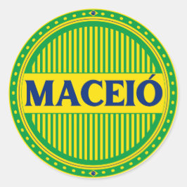 Maceió City Pride – Brazilian Identity Runder Aufkleber