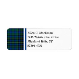 MacEwan Clan Royal Blue und Green Scottish Tartan