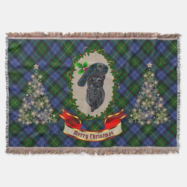MacEwen/MacEwan Scottie Dog Christmas Decke (Vorderseite)