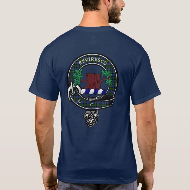 MacEwen Tartan Clan Abzeichen T - Shirt (Rückseite)