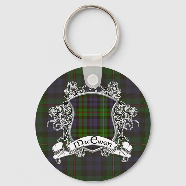 MacEwen Tartan Shield Schlüsselanhänger (Vorderseite)