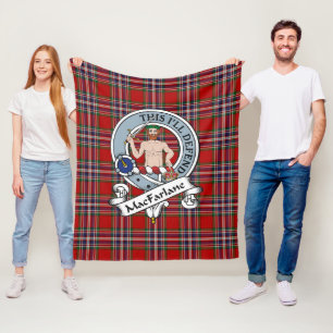 MacFarlane Clan Abzeichen Tartan Kariert Fleecedecke