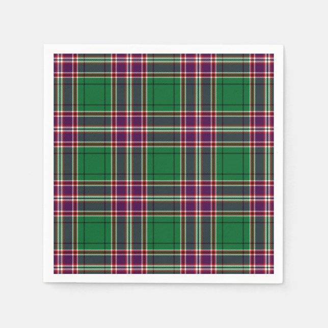MacFarlane Hunting Tartan Print Serviette (Vorderseite)