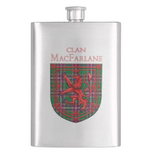 MacFarlane Hunting Tartan Scottish Kariert Flachmann