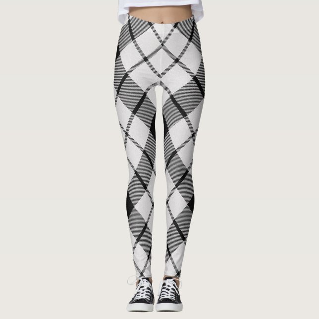 MacFarlane Kariert Tartan Scottish Clan Pattern Leggings (Vorderseite)