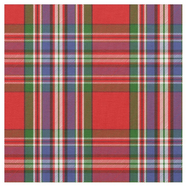 MacFarlane roter Tartan-Druck Stoff (Nahaufnahme)