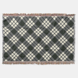 MacFarlane Schwarz-weiß M Original Scottish Tartan Decke