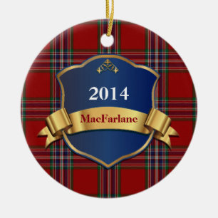 MacFarlane Tartan Karierte benutzerdefinierte Verz Keramikornament