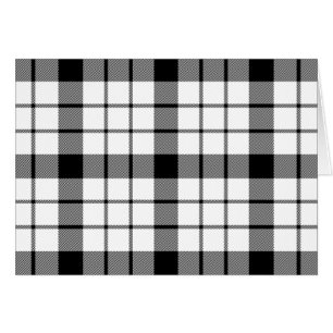MacFarlane Tartan Schwarz-weiß kariert